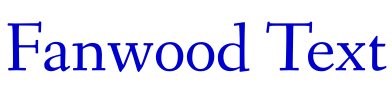 Fanwood Text fonte